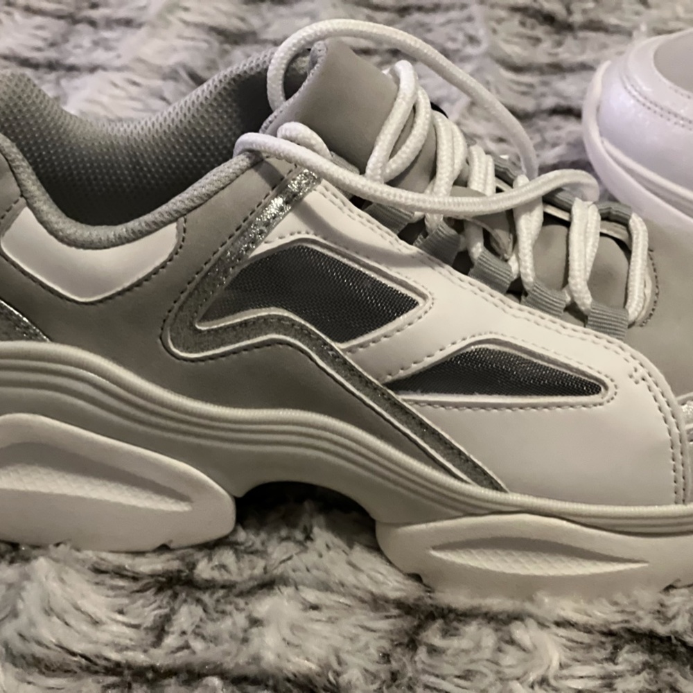 NWT White and Grey Zara Sneakers - Picture 9 of 16